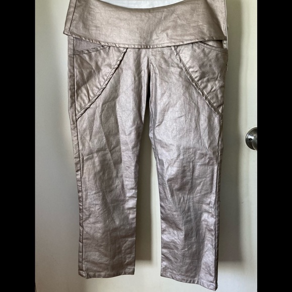 Carol Young metallic capri-length “ciao” pants size 4 - Picture 1 of 2